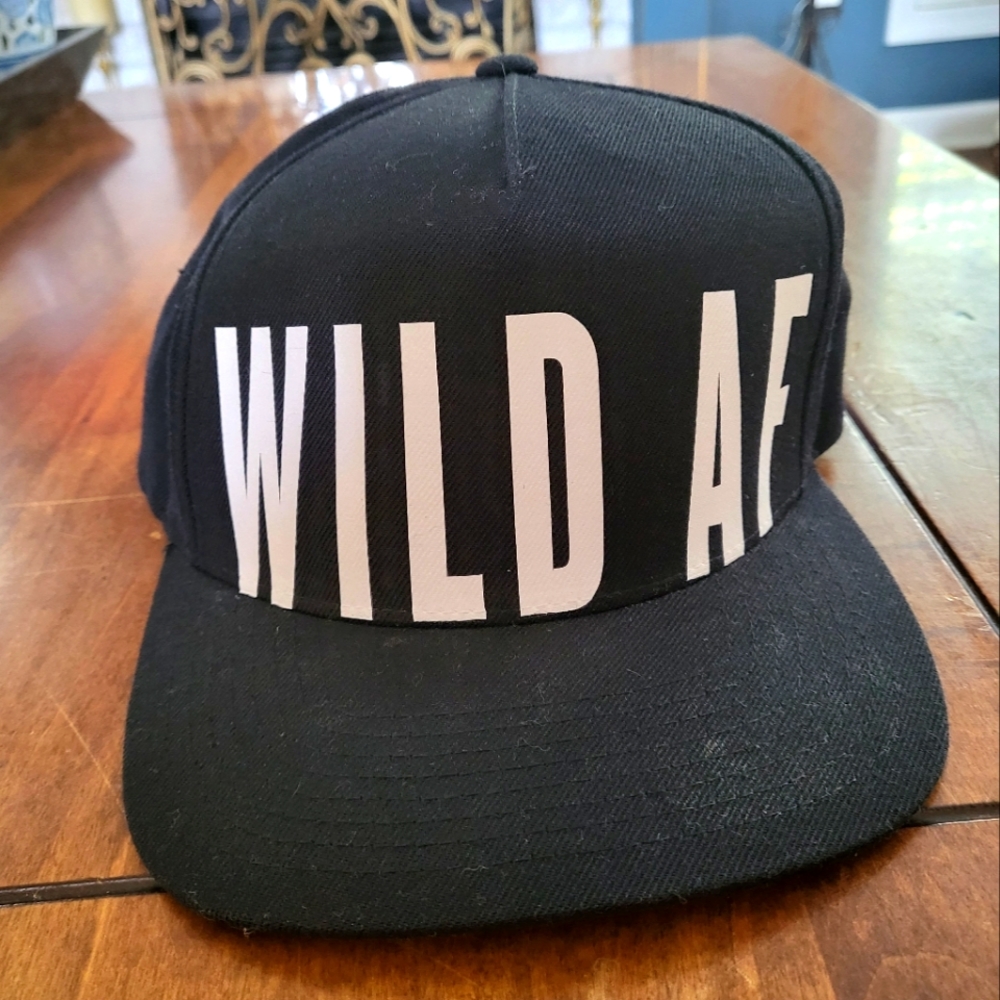 The Classic Black Baseball Cap with White "WILD AF" Text